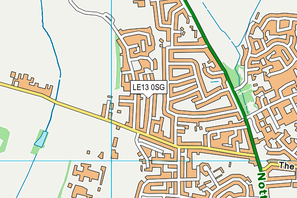 LE13 0SG map - OS VectorMap District (Ordnance Survey)