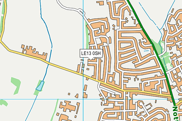 LE13 0SH map - OS VectorMap District (Ordnance Survey)