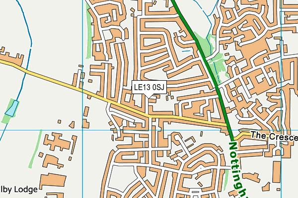 LE13 0SJ map - OS VectorMap District (Ordnance Survey)