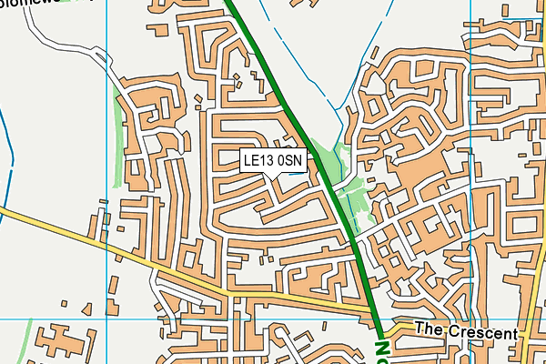 LE13 0SN map - OS VectorMap District (Ordnance Survey)