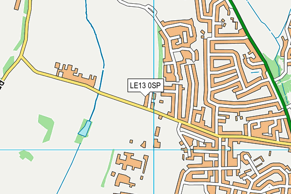 LE13 0SP map - OS VectorMap District (Ordnance Survey)