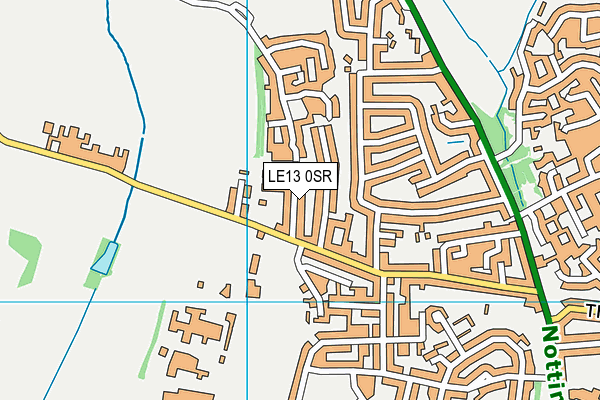 LE13 0SR map - OS VectorMap District (Ordnance Survey)