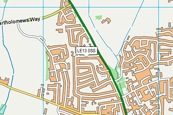LE13 0SS map - OS VectorMap District (Ordnance Survey)