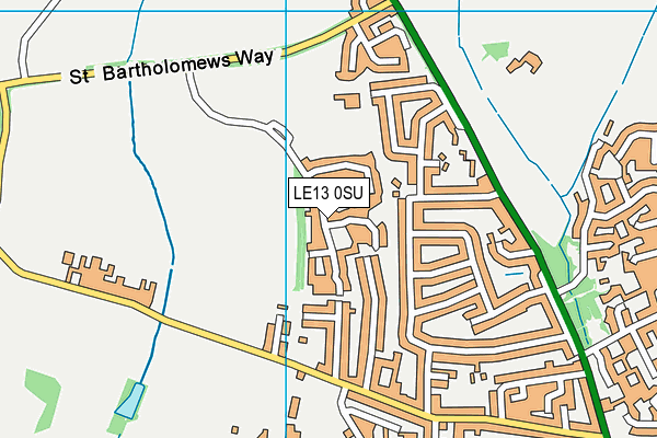 LE13 0SU map - OS VectorMap District (Ordnance Survey)