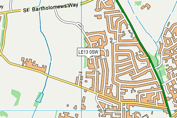 LE13 0SW map - OS VectorMap District (Ordnance Survey)