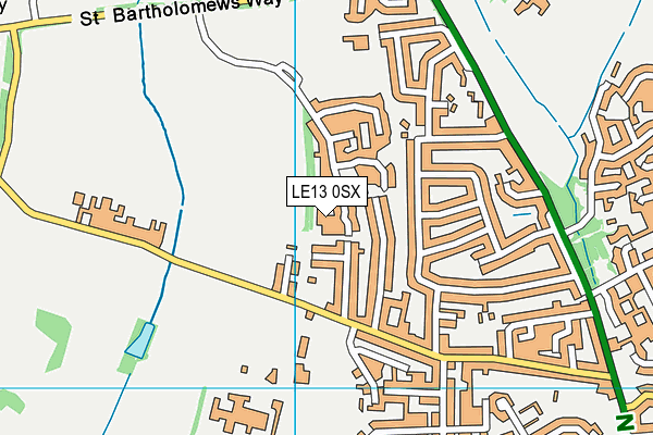 LE13 0SX map - OS VectorMap District (Ordnance Survey)