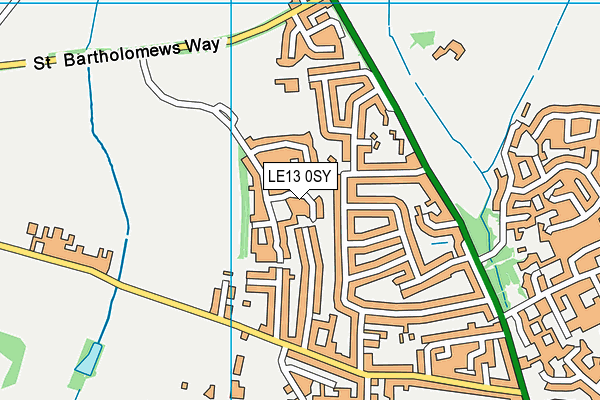 LE13 0SY map - OS VectorMap District (Ordnance Survey)