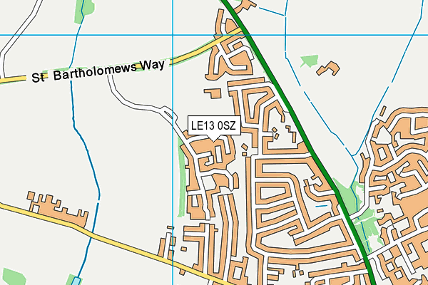 LE13 0SZ map - OS VectorMap District (Ordnance Survey)