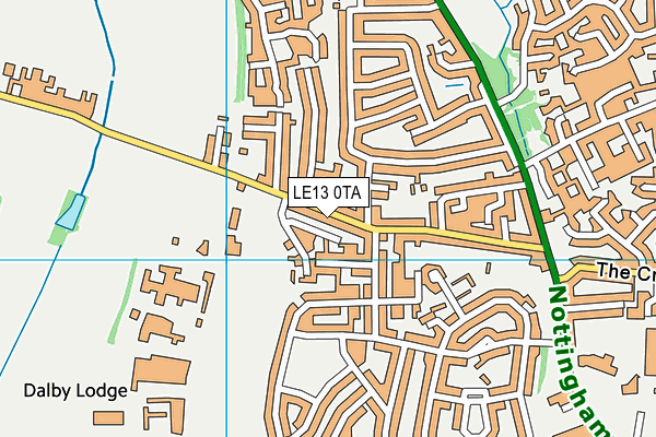 LE13 0TA map - OS VectorMap District (Ordnance Survey)