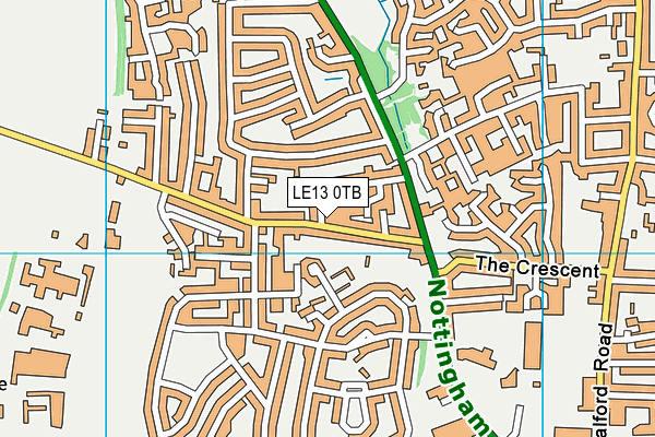 LE13 0TB map - OS VectorMap District (Ordnance Survey)