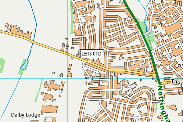 LE13 0TD map - OS VectorMap District (Ordnance Survey)