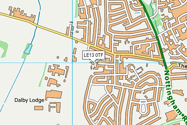 LE13 0TF map - OS VectorMap District (Ordnance Survey)