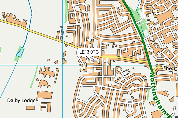 LE13 0TG map - OS VectorMap District (Ordnance Survey)