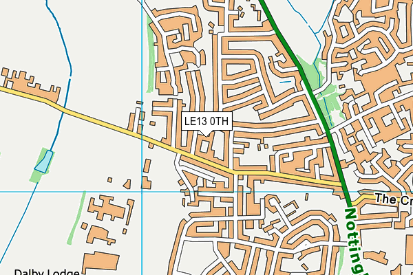LE13 0TH map - OS VectorMap District (Ordnance Survey)