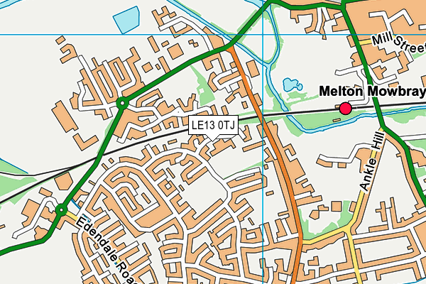 LE13 0TJ map - OS VectorMap District (Ordnance Survey)