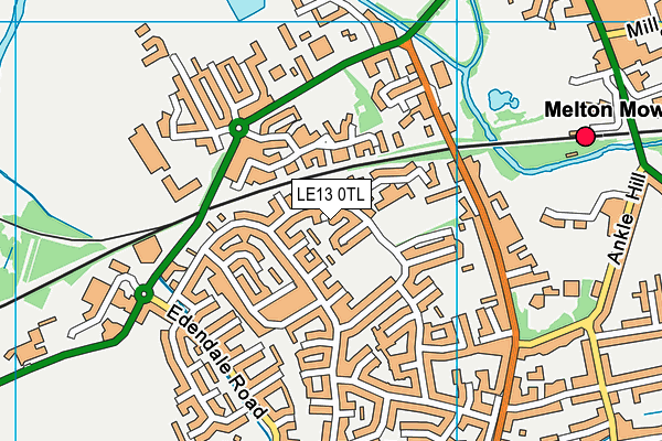 LE13 0TL map - OS VectorMap District (Ordnance Survey)