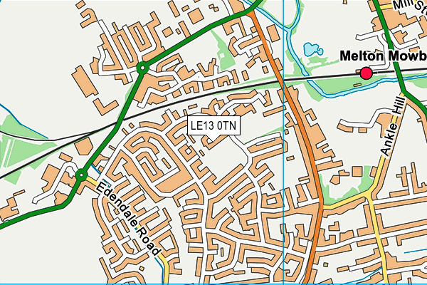 LE13 0TN map - OS VectorMap District (Ordnance Survey)