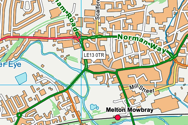 LE13 0TR map - OS VectorMap District (Ordnance Survey)