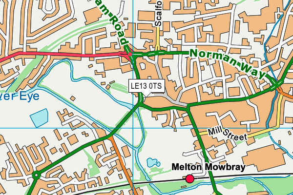 LE13 0TS map - OS VectorMap District (Ordnance Survey)