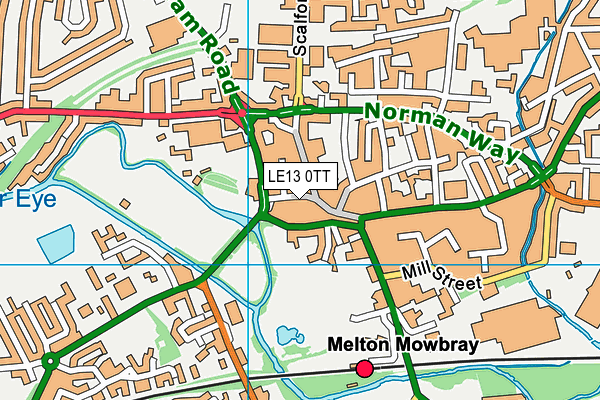 LE13 0TT map - OS VectorMap District (Ordnance Survey)