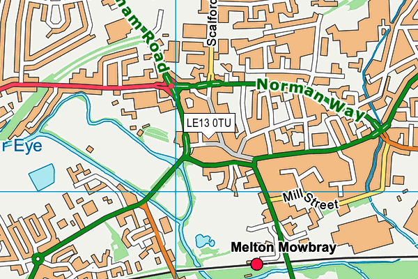 LE13 0TU map - OS VectorMap District (Ordnance Survey)