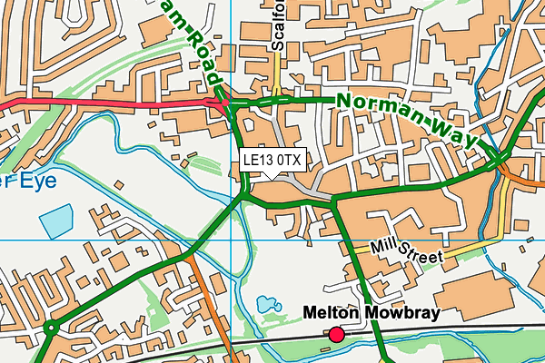 LE13 0TX map - OS VectorMap District (Ordnance Survey)