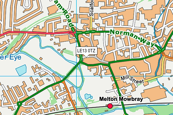 LE13 0TZ map - OS VectorMap District (Ordnance Survey)