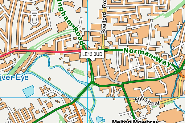 LE13 0UD map - OS VectorMap District (Ordnance Survey)