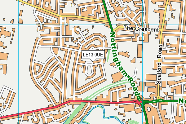 LE13 0UE map - OS VectorMap District (Ordnance Survey)