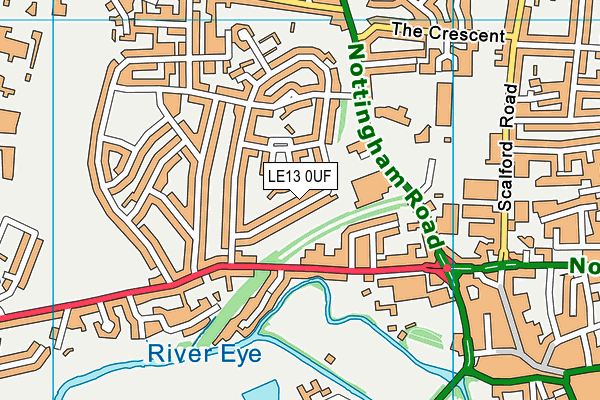 LE13 0UF map - OS VectorMap District (Ordnance Survey)