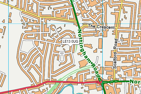 LE13 0UG map - OS VectorMap District (Ordnance Survey)