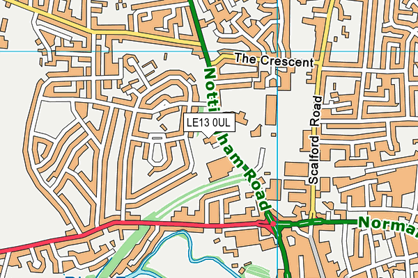 LE13 0UL map - OS VectorMap District (Ordnance Survey)