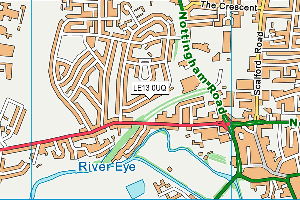 LE13 0UQ map - OS VectorMap District (Ordnance Survey)