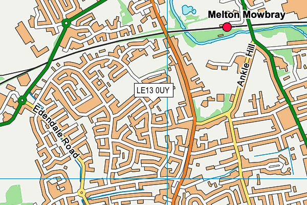 LE13 0UY map - OS VectorMap District (Ordnance Survey)