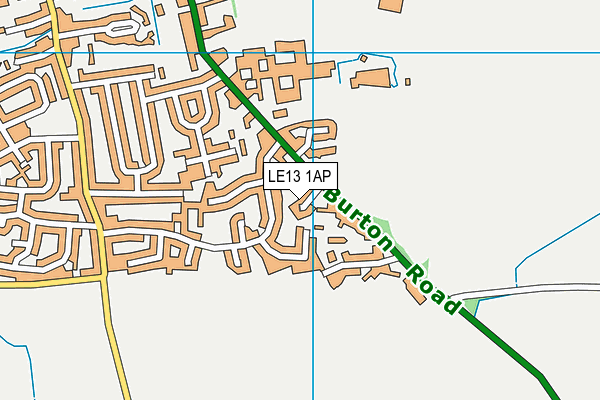 LE13 1AP map - OS VectorMap District (Ordnance Survey)
