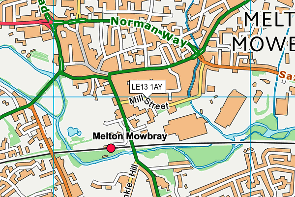 LE13 1AY map - OS VectorMap District (Ordnance Survey)