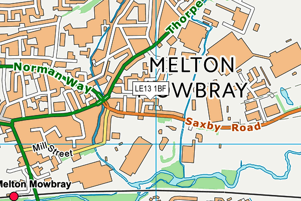 LE13 1BF map - OS VectorMap District (Ordnance Survey)