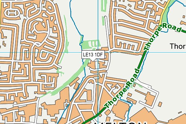 LE13 1DF map - OS VectorMap District (Ordnance Survey)