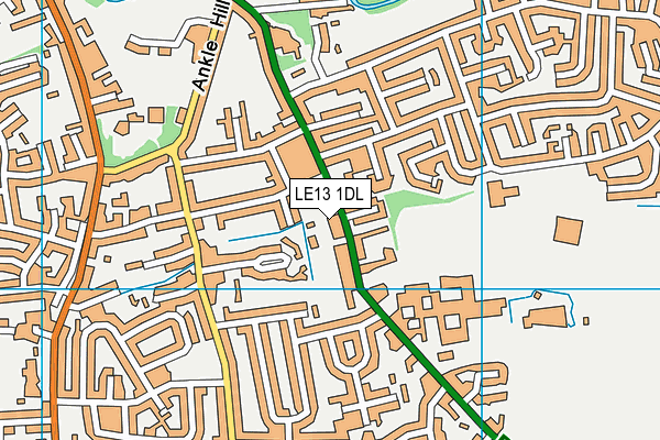 LE13 1DL map - OS VectorMap District (Ordnance Survey)