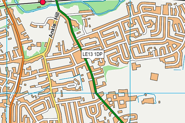 LE13 1DP map - OS VectorMap District (Ordnance Survey)