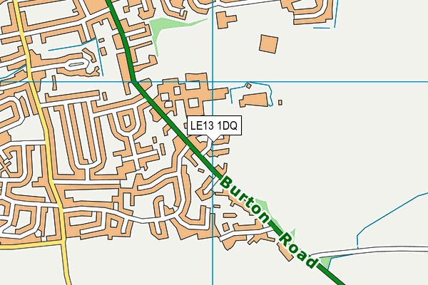 LE13 1DQ map - OS VectorMap District (Ordnance Survey)