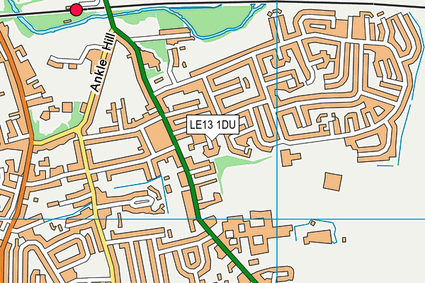 LE13 1DU map - OS VectorMap District (Ordnance Survey)