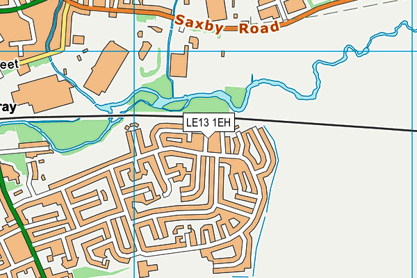 LE13 1EH map - OS VectorMap District (Ordnance Survey)