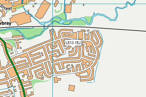 LE13 1EJ map - OS VectorMap District (Ordnance Survey)