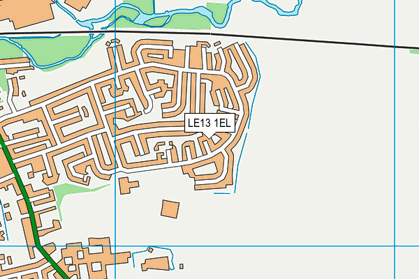 LE13 1EL map - OS VectorMap District (Ordnance Survey)