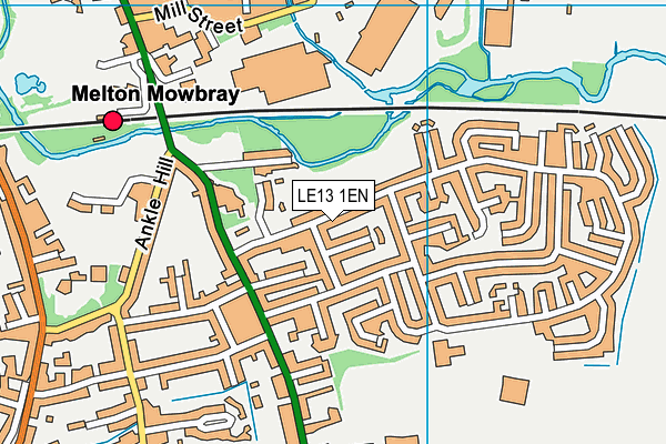 LE13 1EN map - OS VectorMap District (Ordnance Survey)