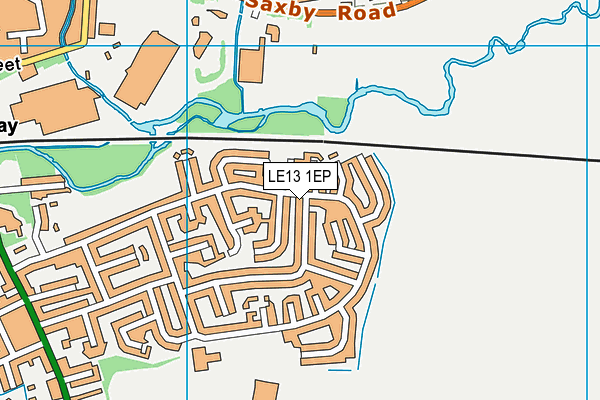 LE13 1EP map - OS VectorMap District (Ordnance Survey)