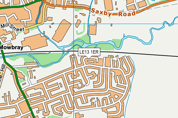 LE13 1ER map - OS VectorMap District (Ordnance Survey)