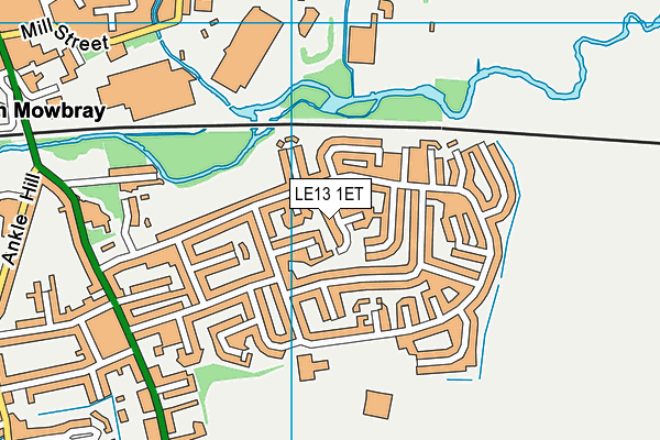 LE13 1ET map - OS VectorMap District (Ordnance Survey)