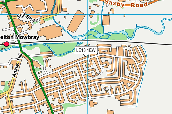 LE13 1EW map - OS VectorMap District (Ordnance Survey)